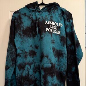 Assholes Live Forever, Size SMALL, Teal/Black NWOT